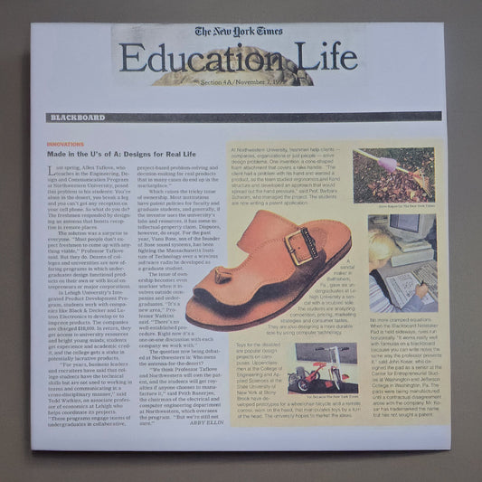 “Recognized in The New York Times”